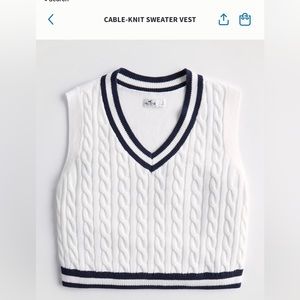 Hollister Large Cable-Knit Sweater Vest